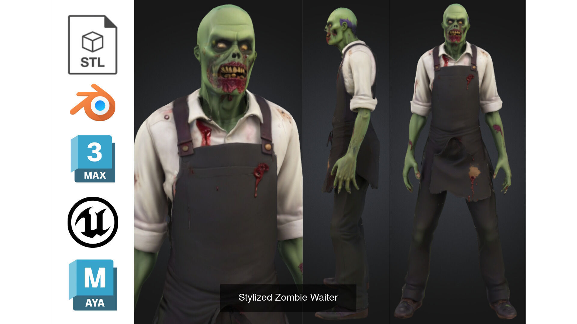 Zombie MEGA PACK 67 Stylized 3D Model Collection_53