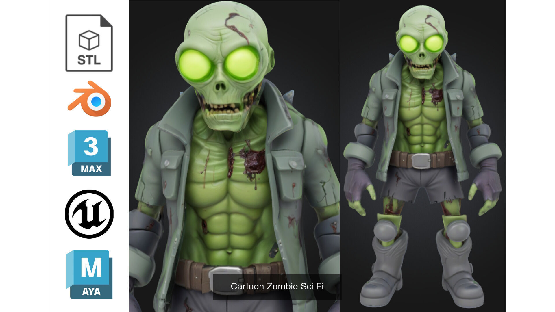 Zombie MEGA PACK 67 Stylized 3D Model Collection_20