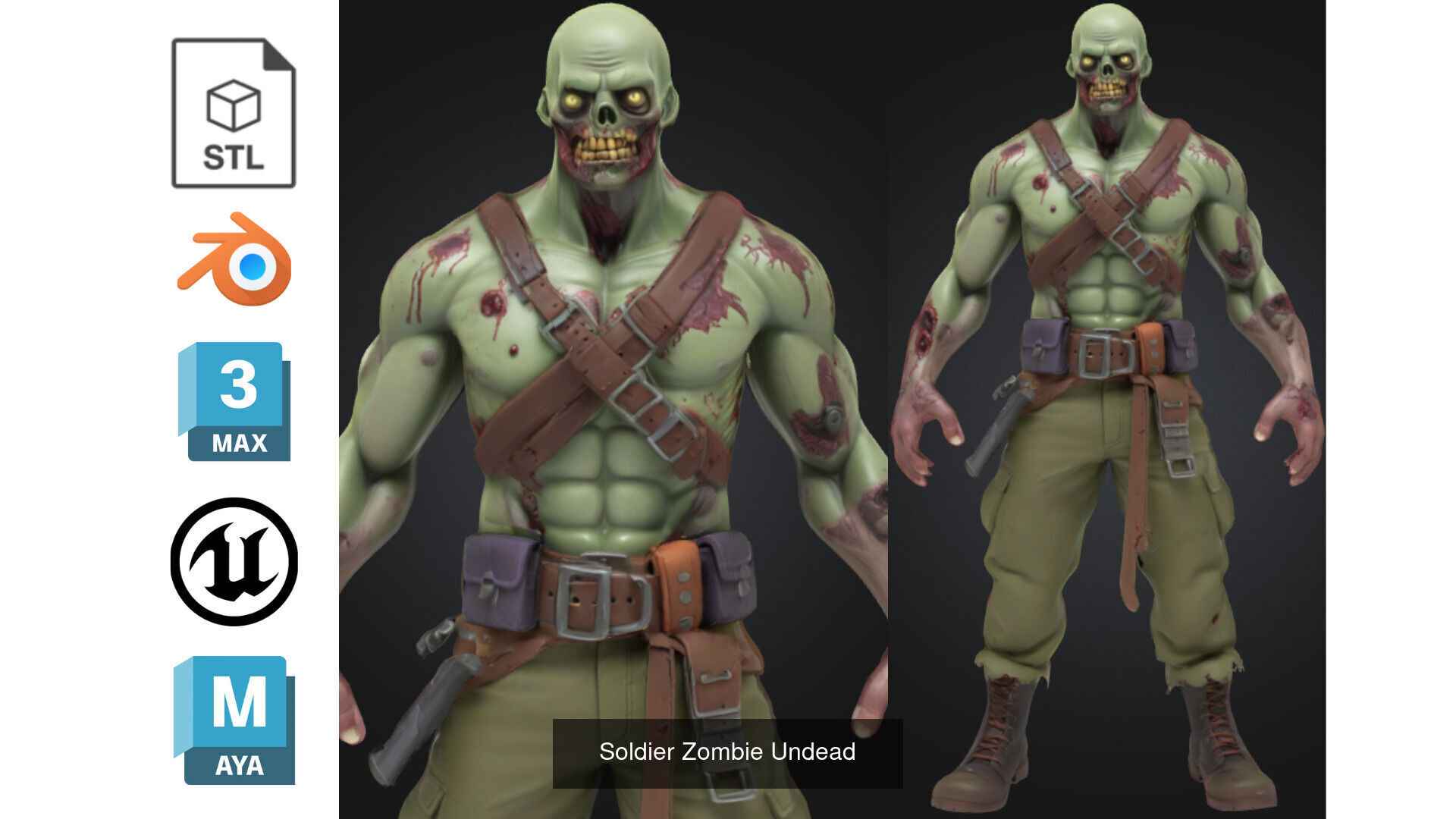 Zombie MEGA PACK 67 Stylized 3D Model Collection_70