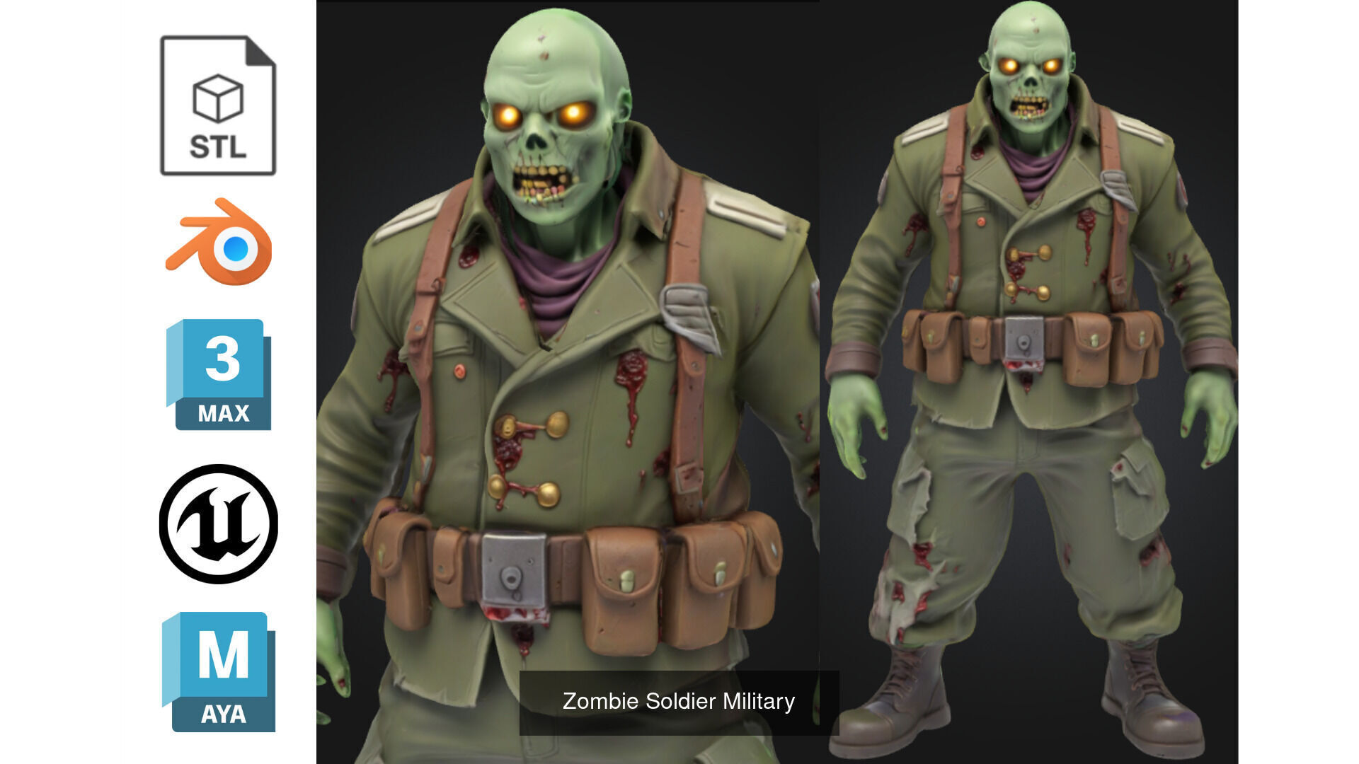 Zombie MEGA PACK 67 Stylized 3D Model Collection_27