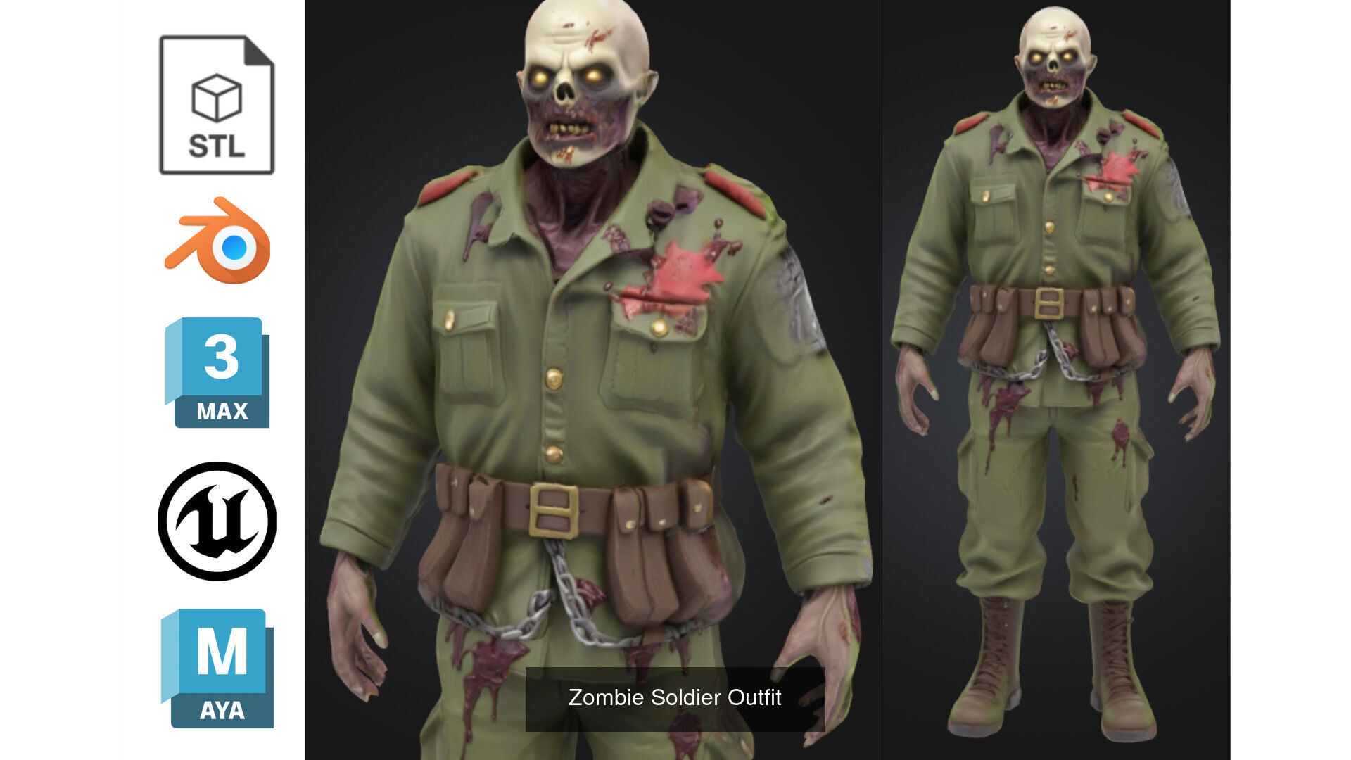 Zombie MEGA PACK 67 Stylized 3D Model Collection_26