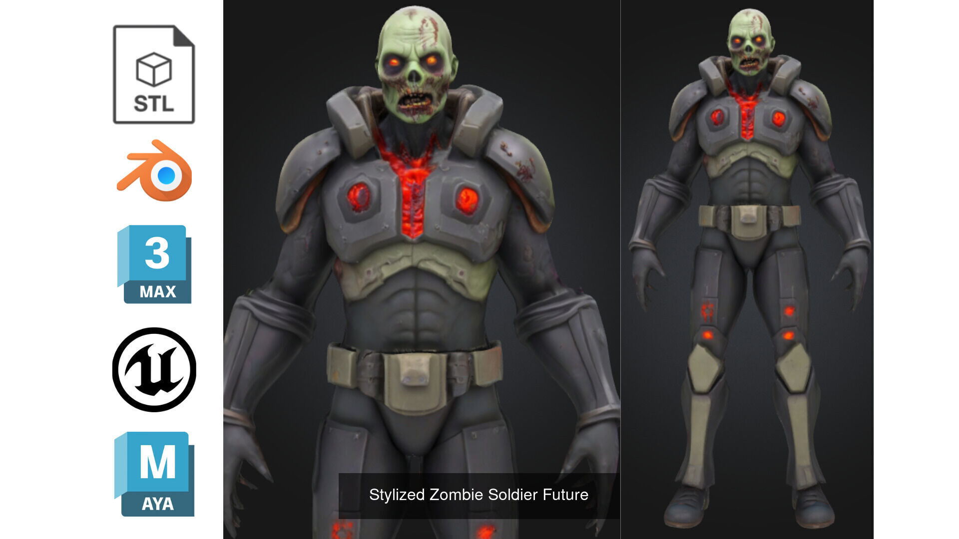 Zombie MEGA PACK 67 Stylized 3D Model Collection_55