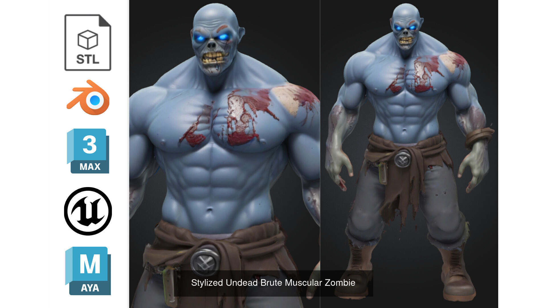 Zombie MEGA PACK 67 Stylized 3D Model Collection_61