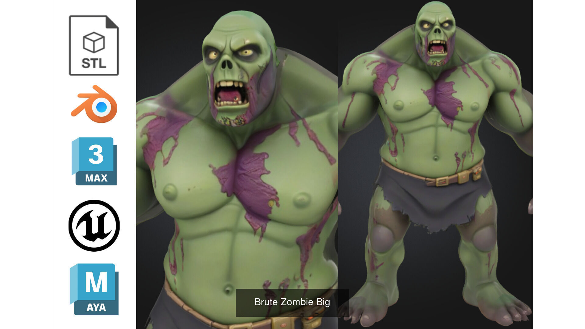Zombie MEGA PACK 67 Stylized 3D Model Collection_42