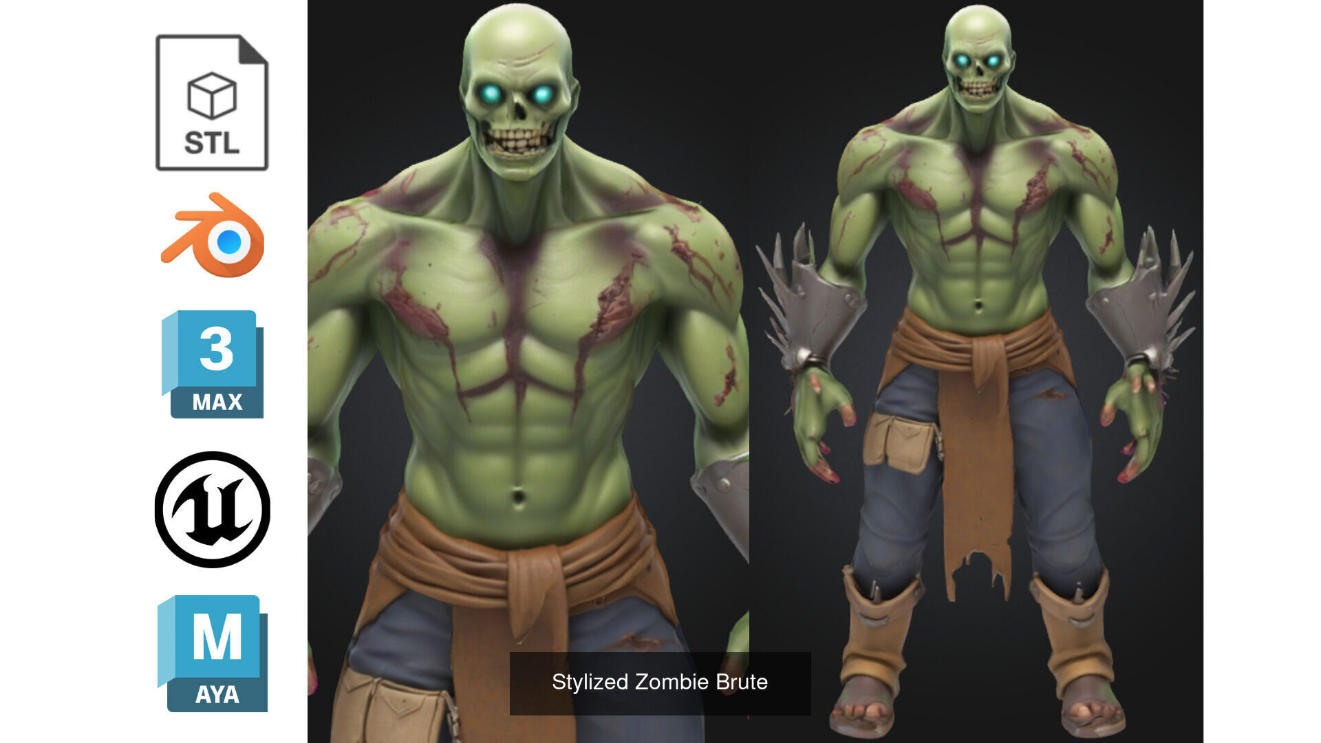 Zombie MEGA PACK 67 Stylized 3D Model Collection_52