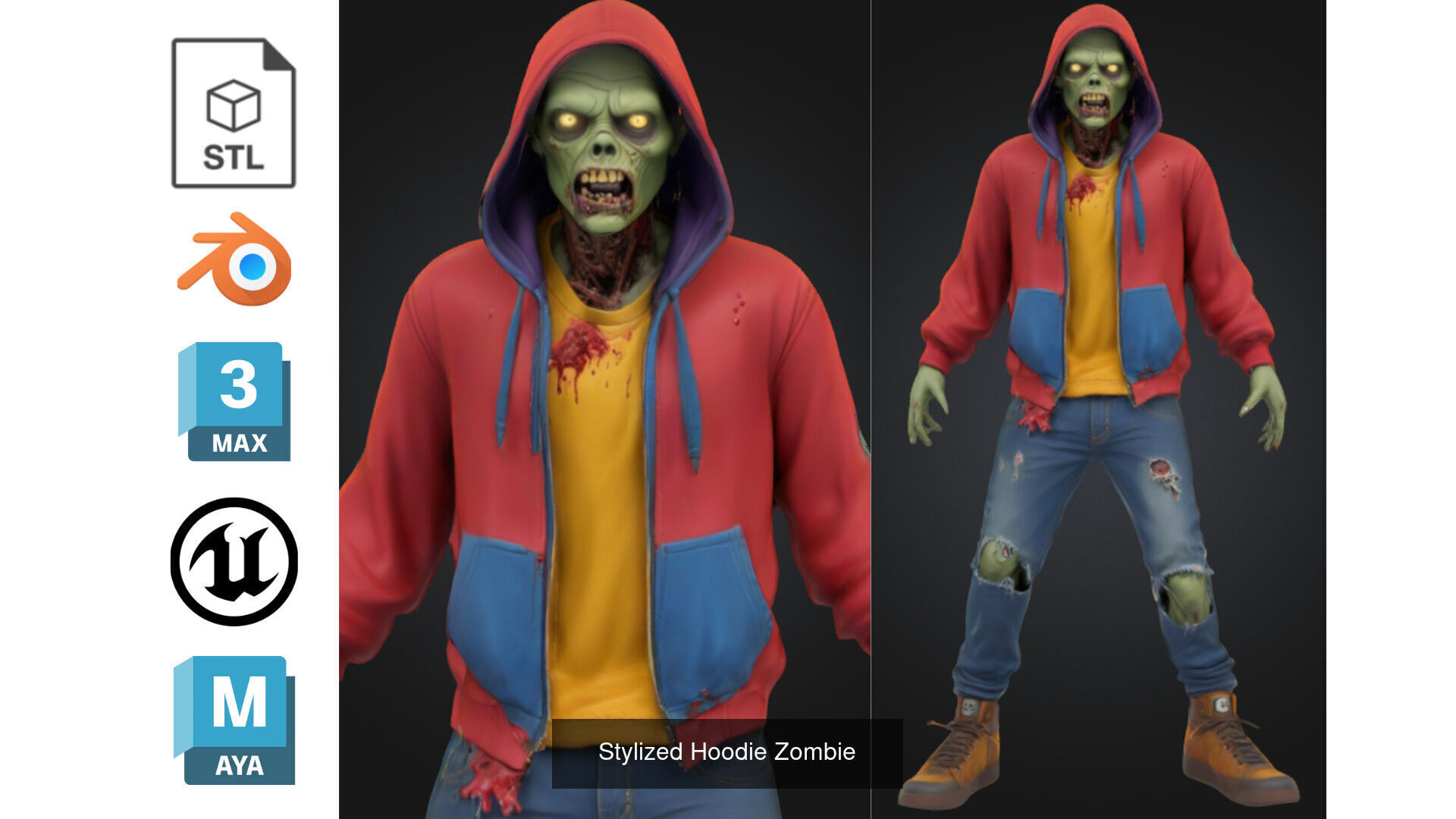 Zombie MEGA PACK 67 Stylized 3D Model Collection_49