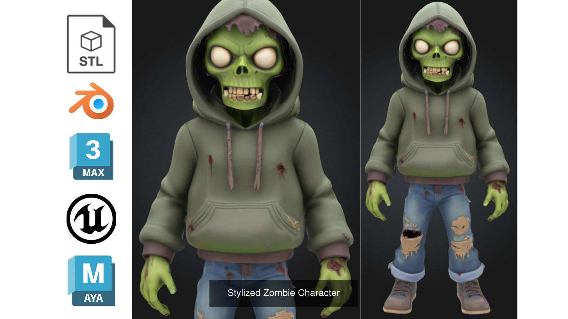 Zombie MEGA PACK 67 Stylized 3D Model Collection_74