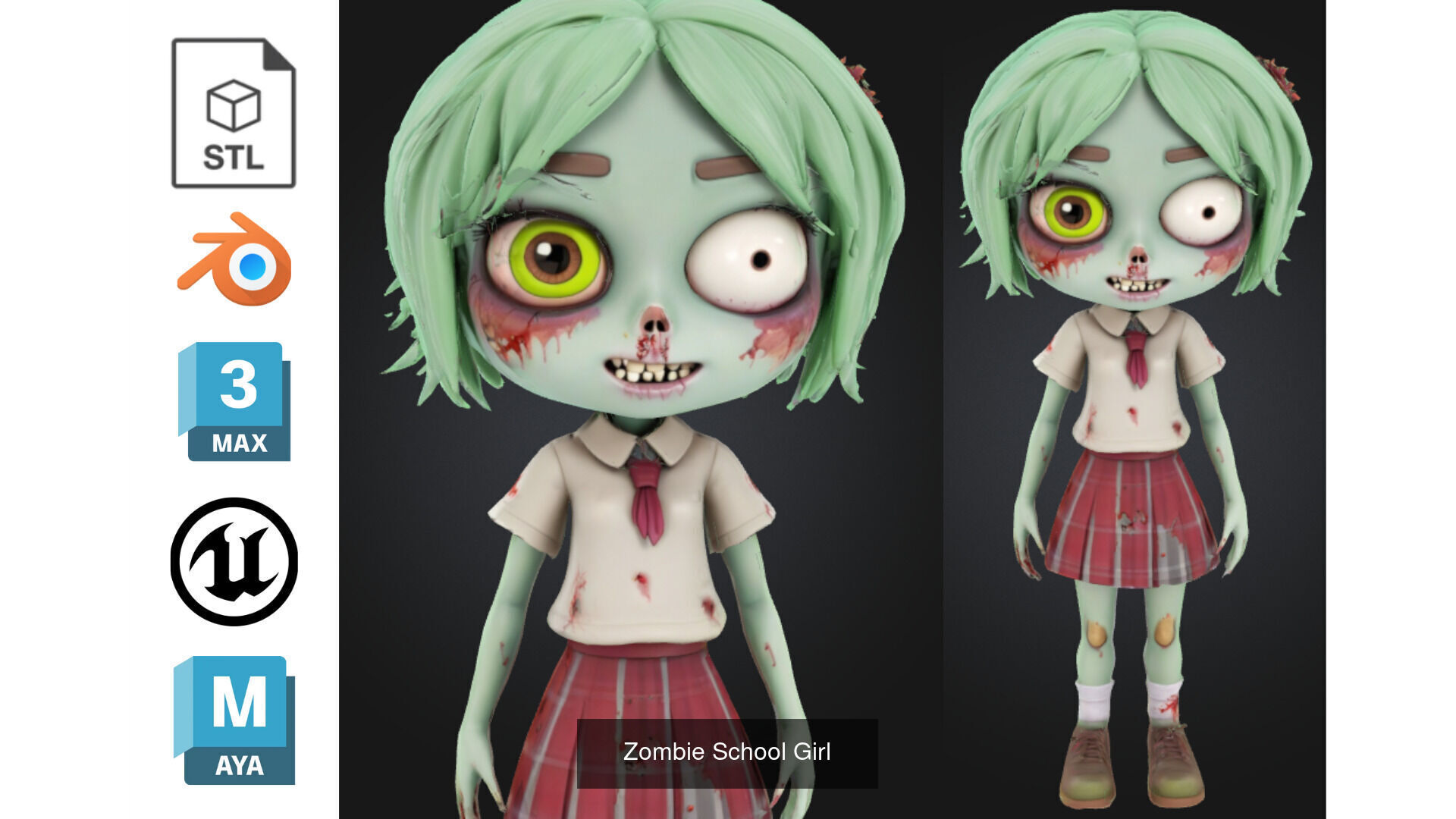 Zombie MEGA PACK 67 Stylized 3D Model Collection_32