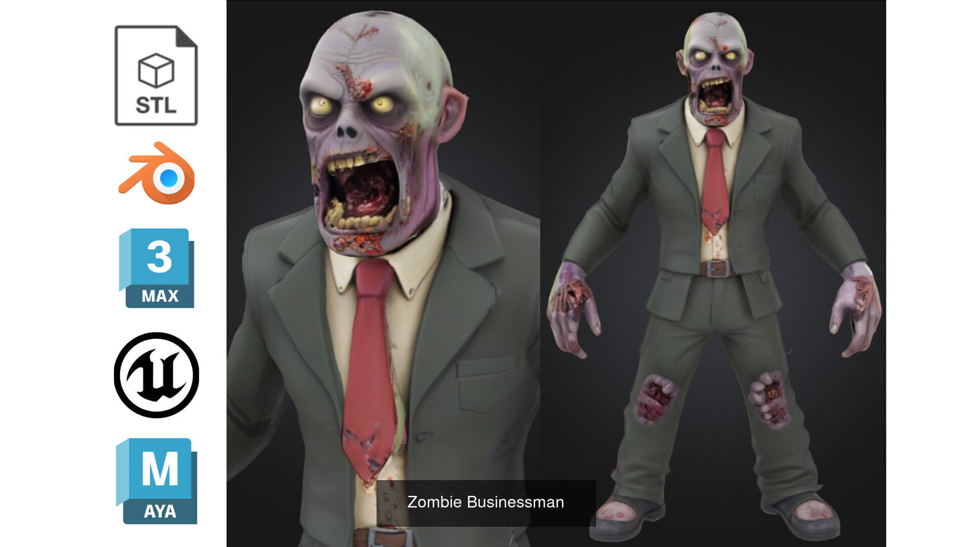 Zombie MEGA PACK 67 Stylized 3D Model Collection_38