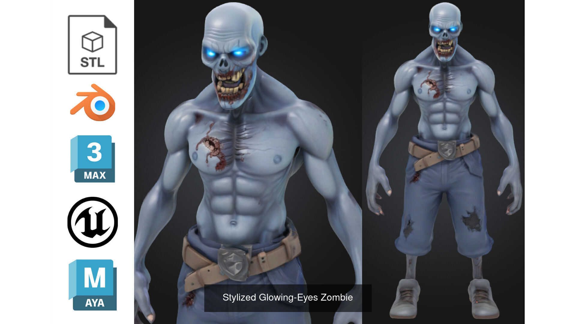 Zombie MEGA PACK 67 Stylized 3D Model Collection_58