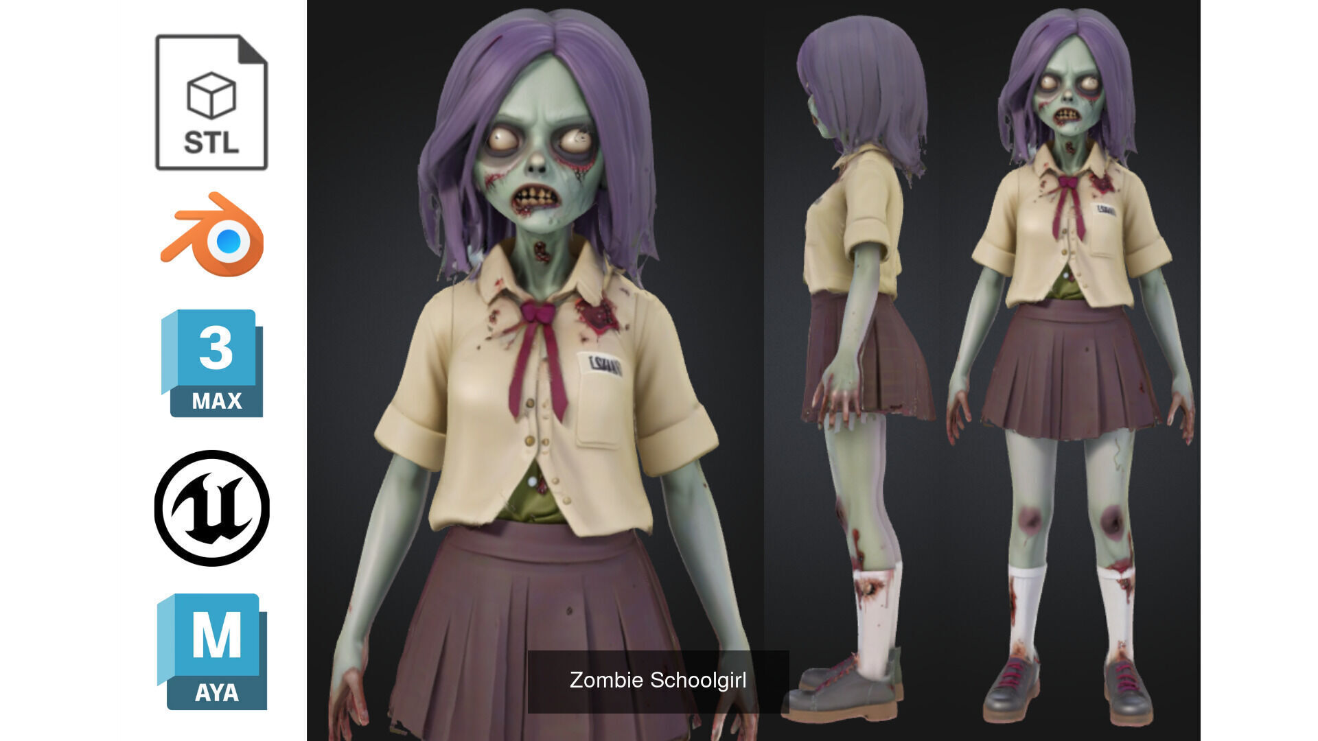 Zombie MEGA PACK 67 Stylized 3D Model Collection_16
