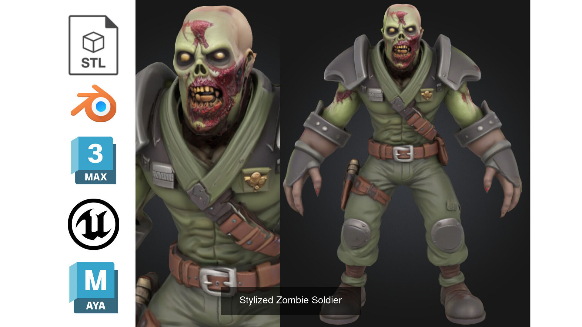 Zombie MEGA PACK 67 Stylized 3D Model Collection_21