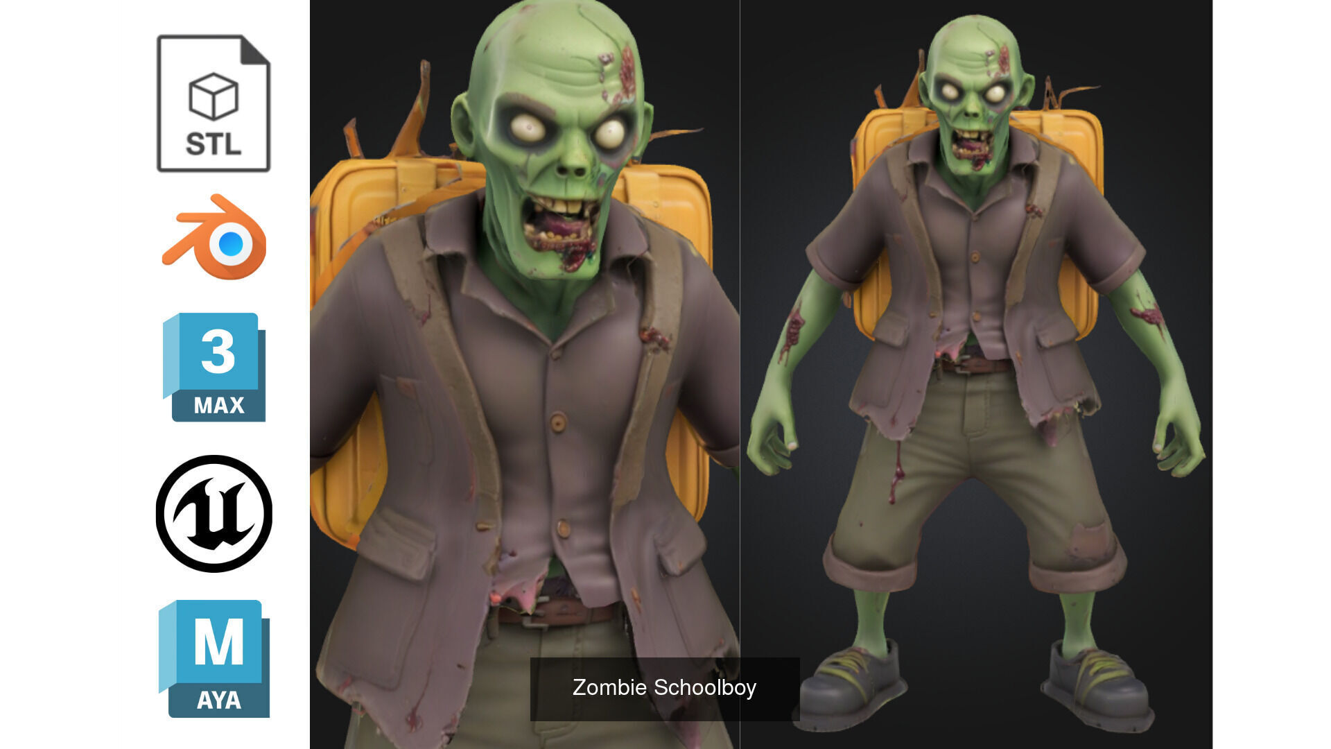 Zombie MEGA PACK 67 Stylized 3D Model Collection_43