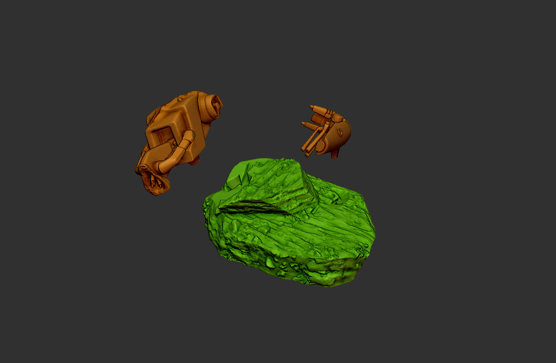 droid diorama 3D print model_7