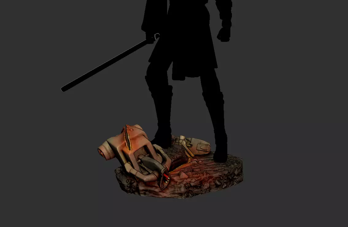 droid diorama 3D print model_0