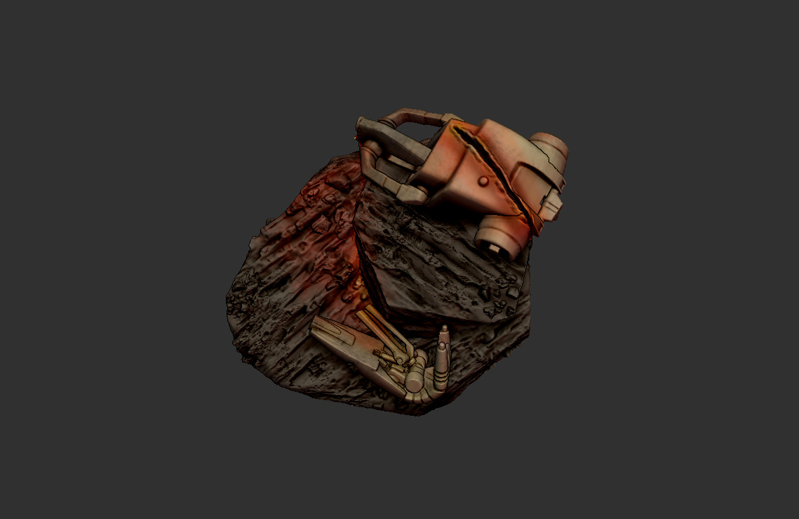 droid diorama 3D print model_5