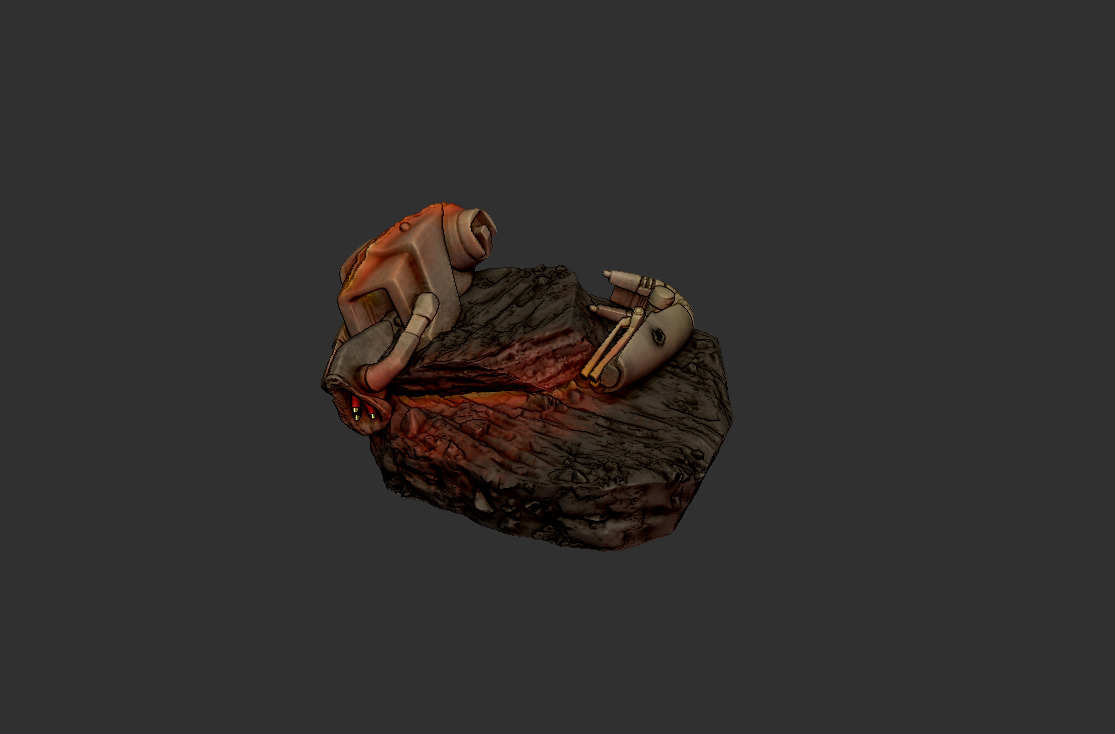 droid diorama 3D print model_4