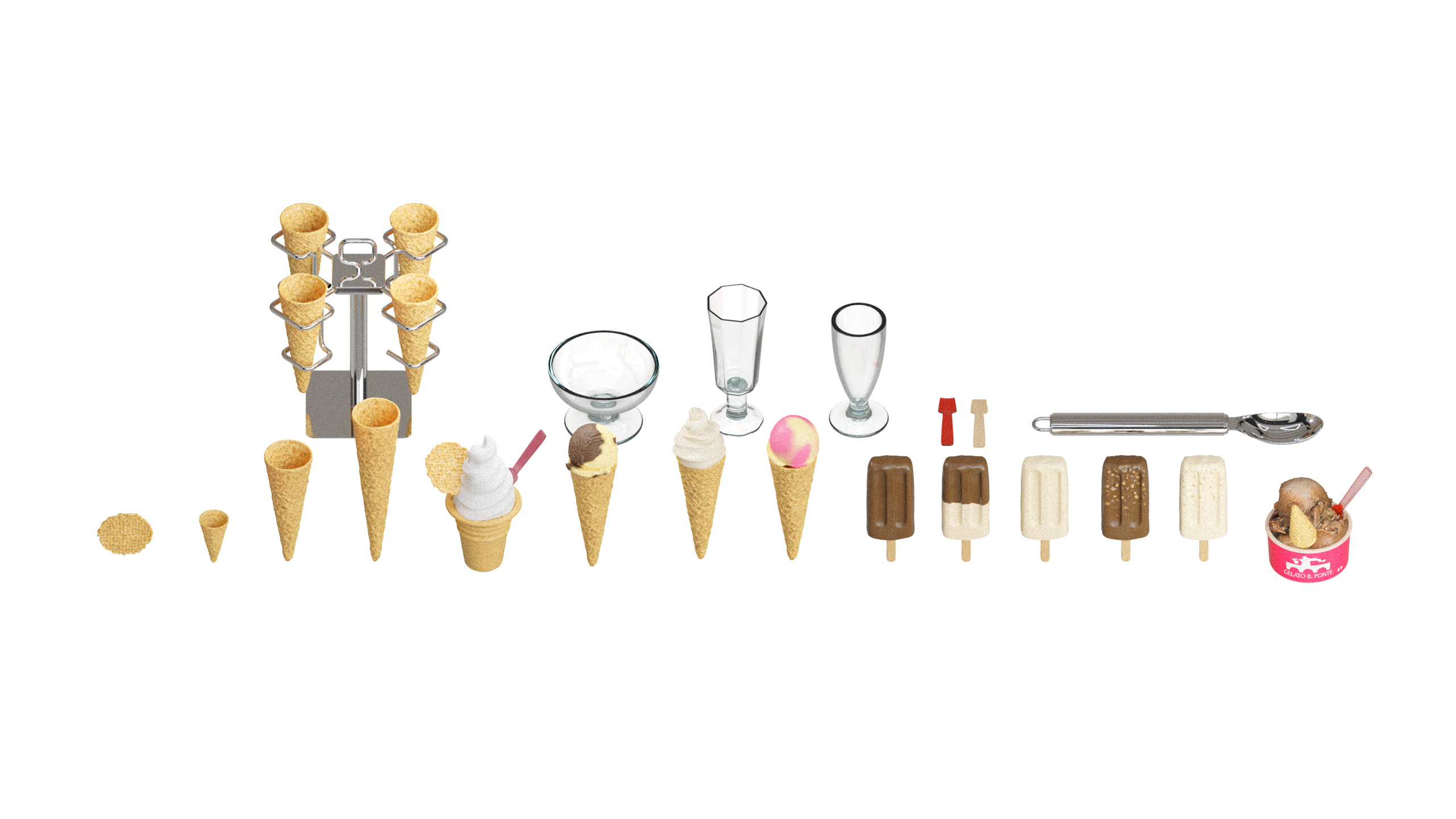 Ice Cream Pack 3D model_2