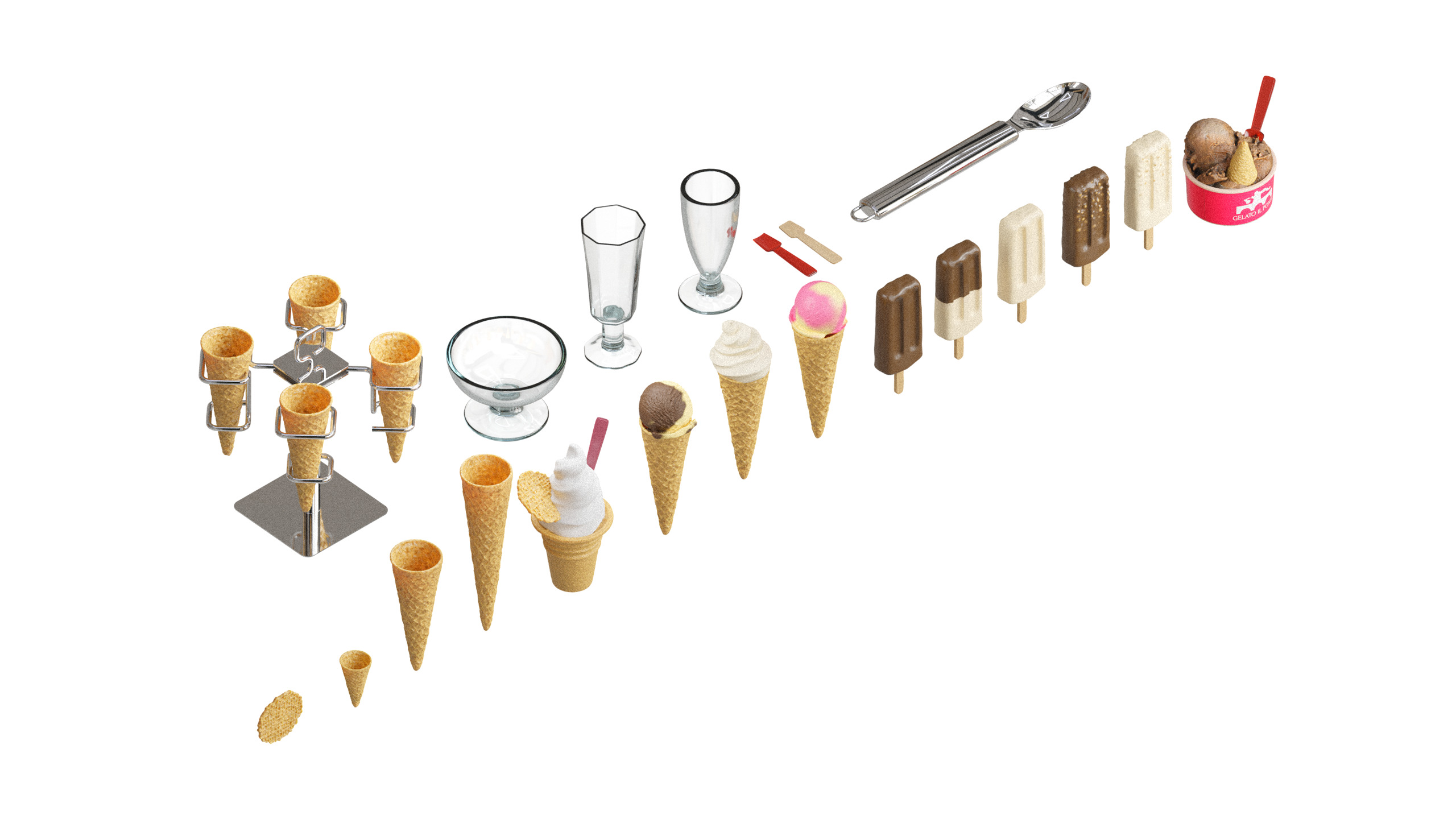 Ice Cream Pack 3D model_1