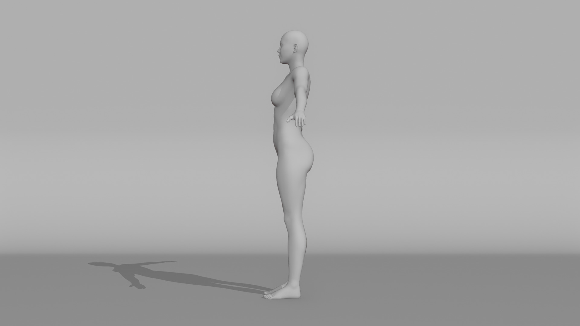Realistic - Women Base Mesh 3D model_14