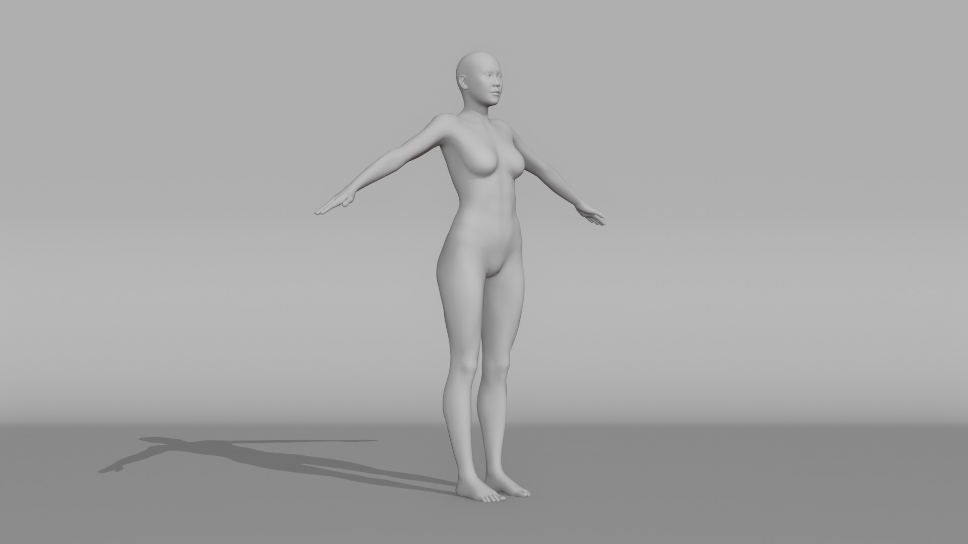 Realistic - Women Base Mesh 3D model_10