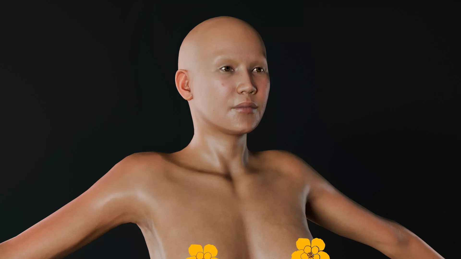 Realistic - Women Base Mesh 3D model_0