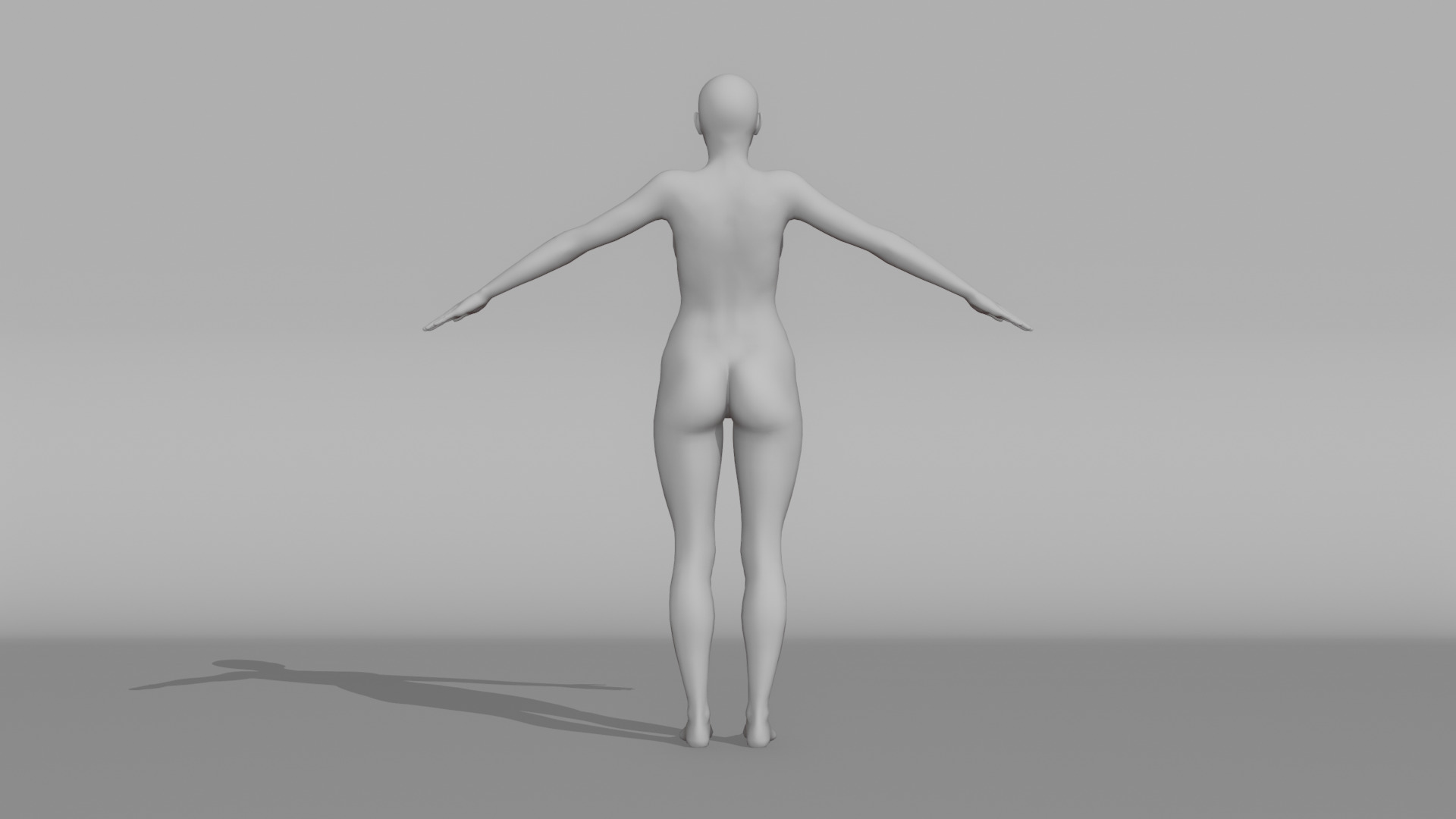 Realistic - Women Base Mesh 3D model_13