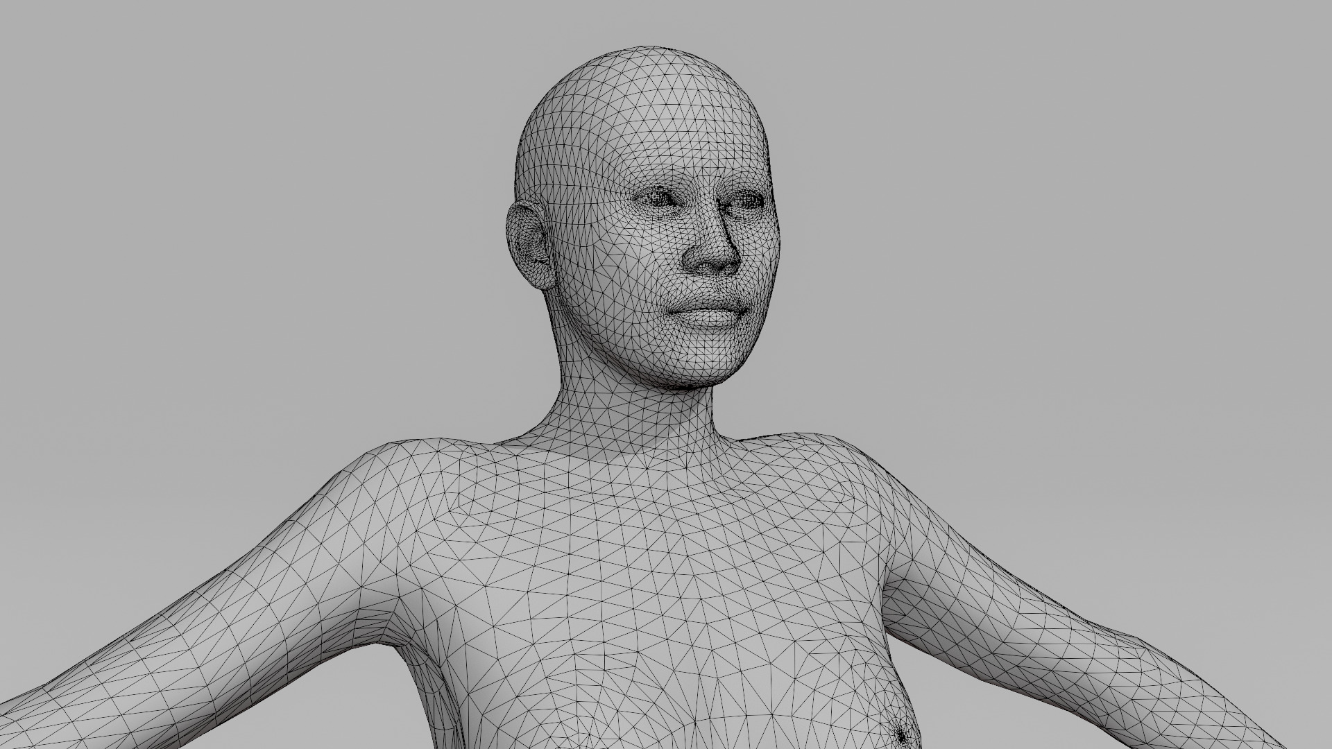 Realistic - Women Base Mesh 3D model_24