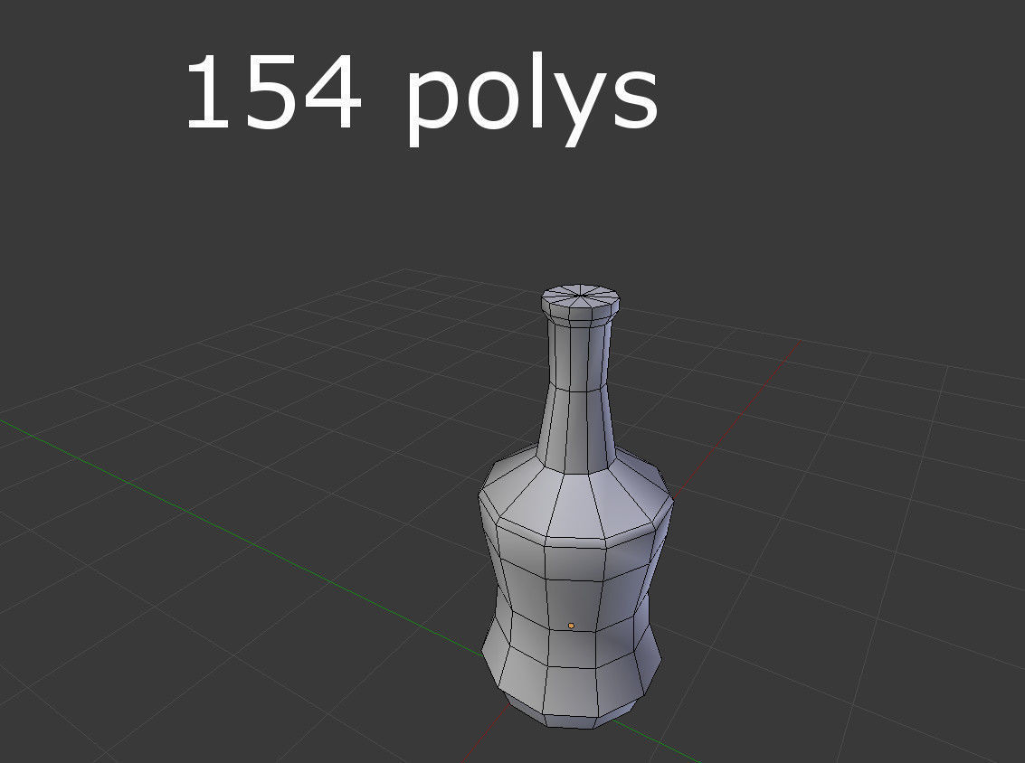 low poly medieval rum Low-poly 3D model_4