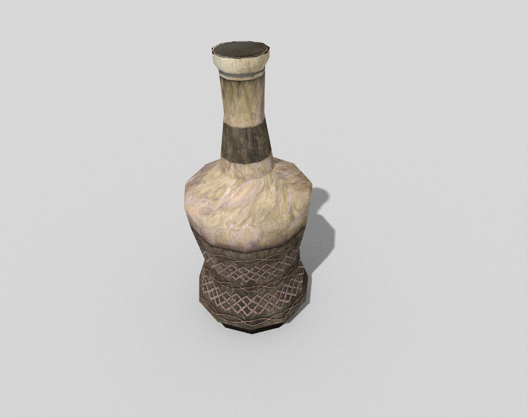low poly medieval rum Low-poly 3D model_3