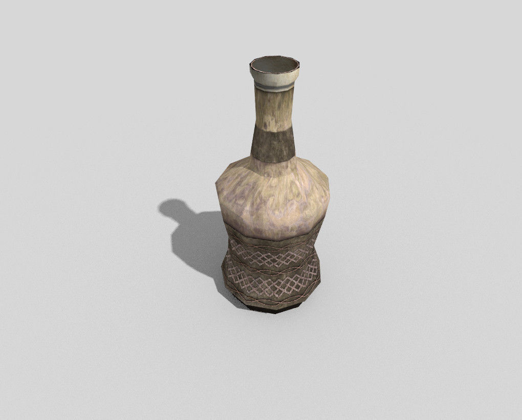 low poly medieval rum Low-poly 3D model_1