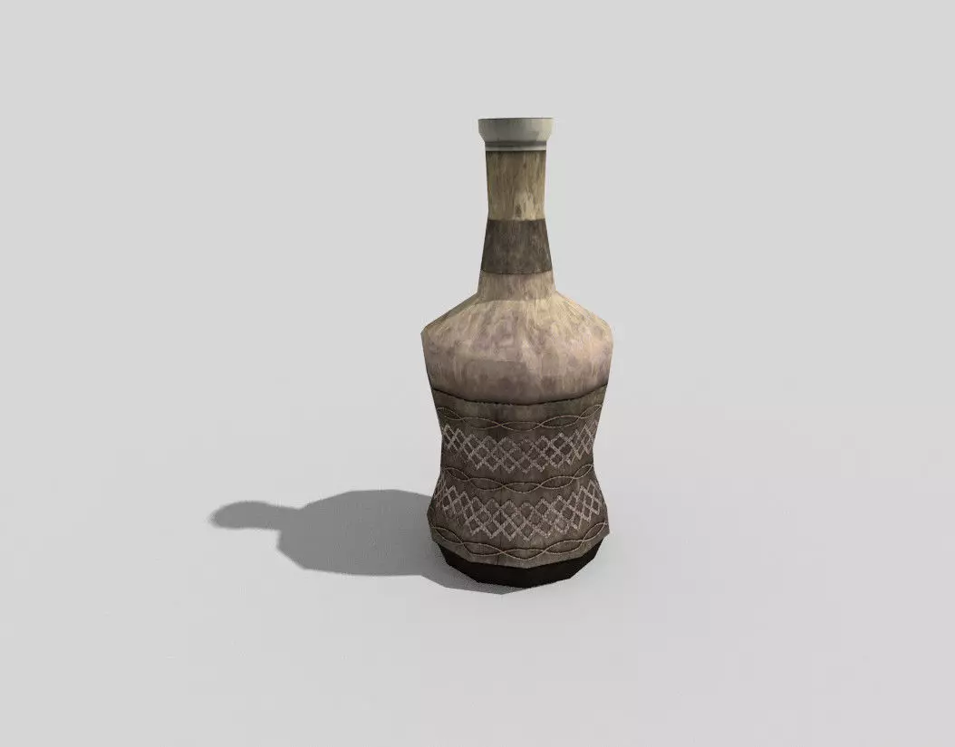 low poly medieval rum Low-poly 3D model_0