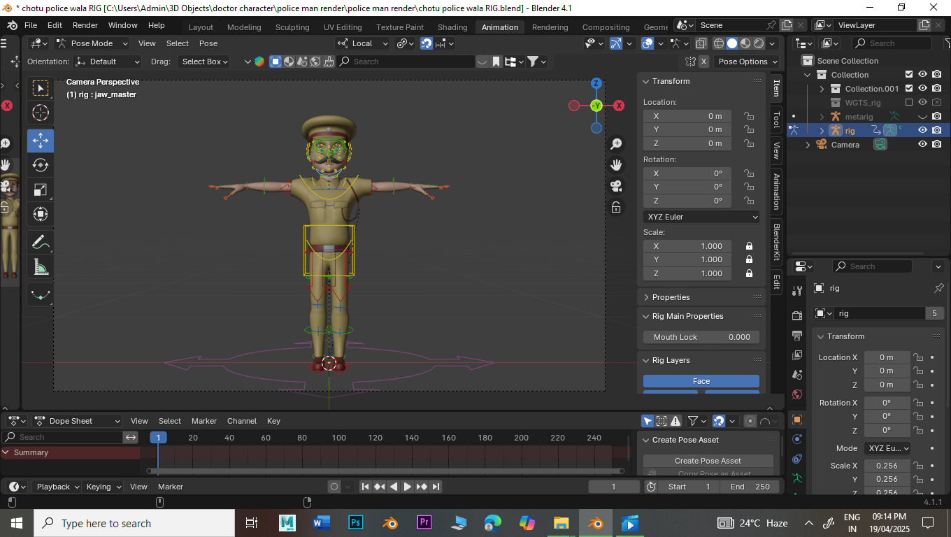 Indian Rigged Police Man2 check the description is important 3D model_3