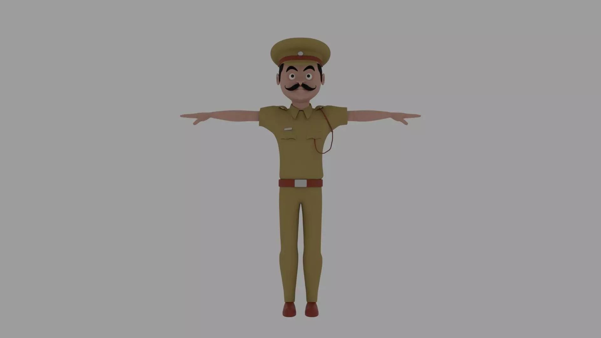 Indian Rigged Police Man2 check the description is important 3D model_0