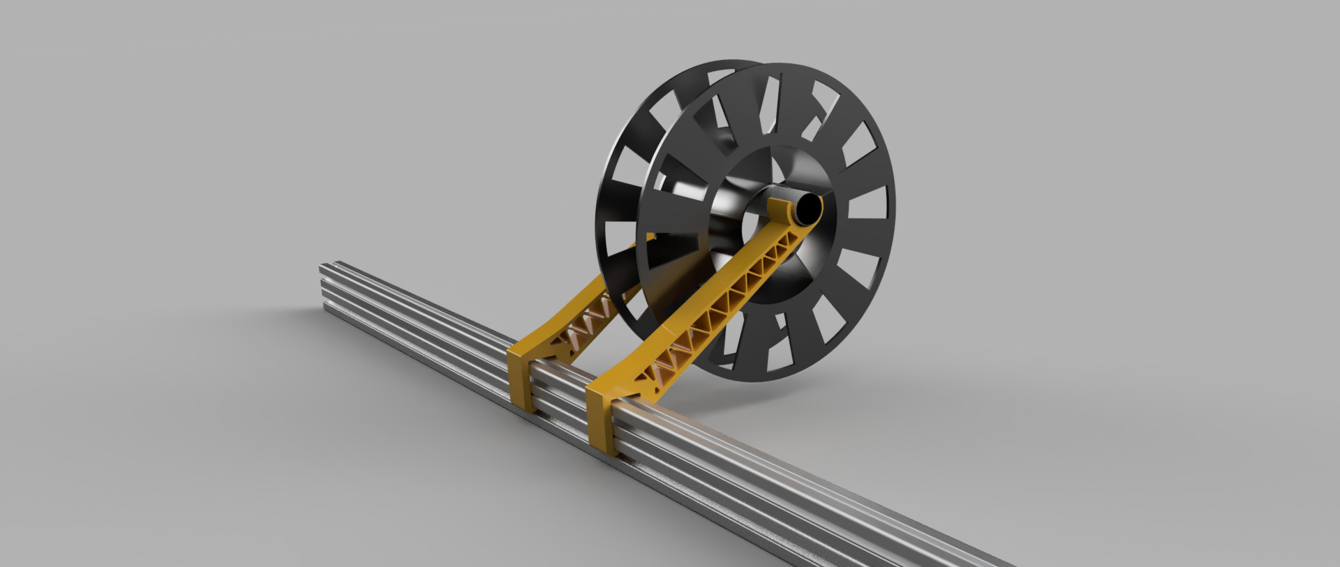 Filament spool holder for 2040 aluminium profile 3D print model_4