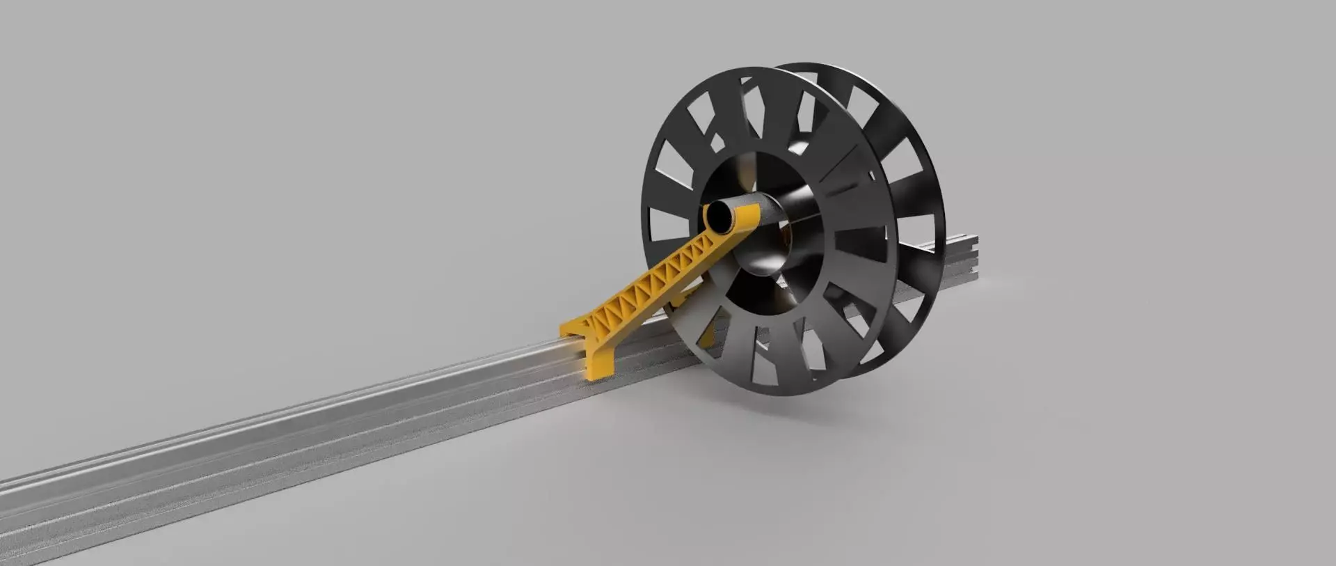 Filament spool holder for 2040 aluminium profile 3D print model_0