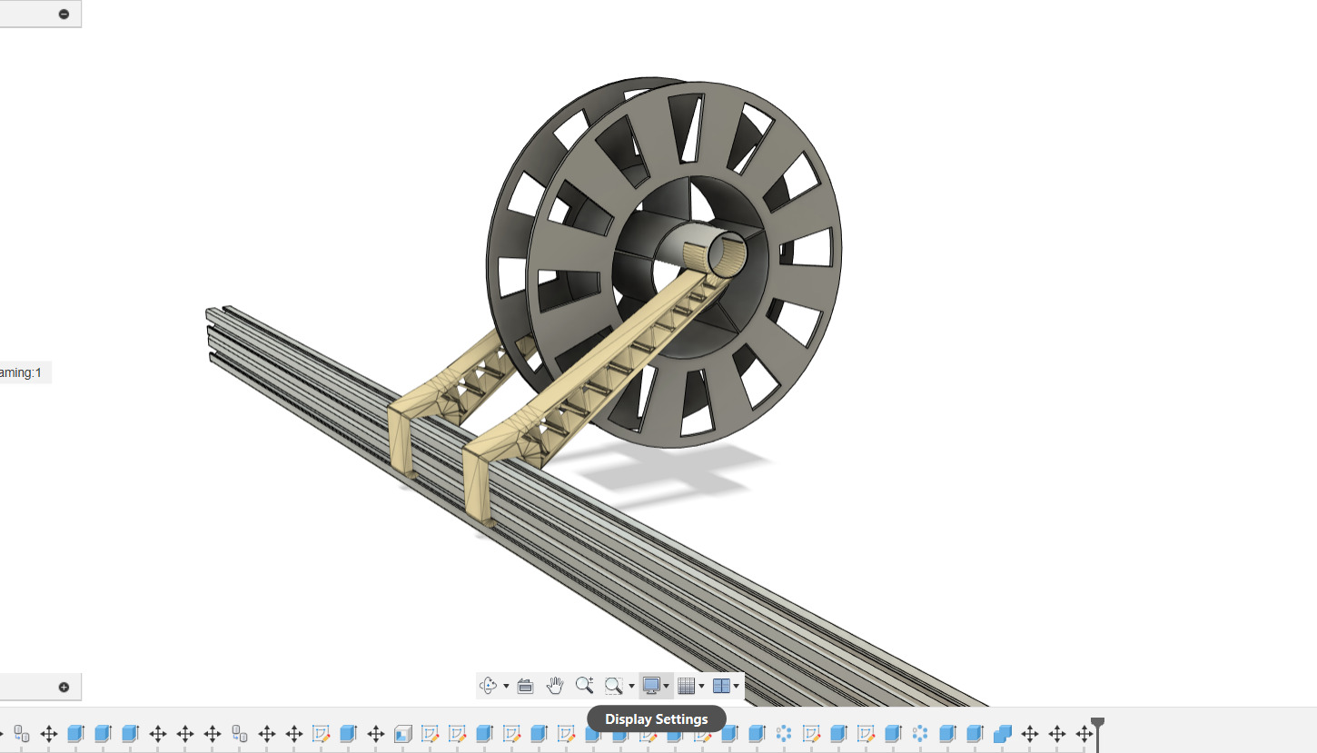 Filament spool holder for 2040 aluminium profile 3D print model_1