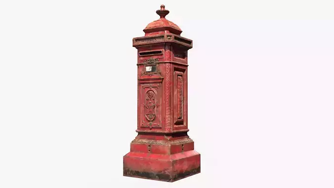 Post Box Gent Low-poly 3D model