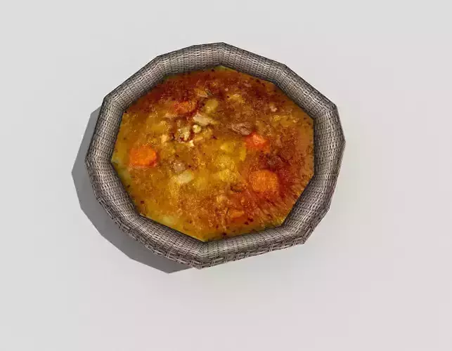 low poly medieval stew