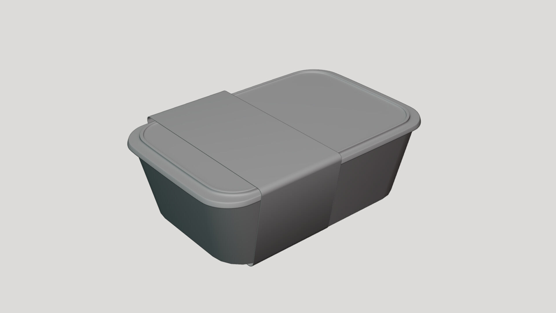 Basic Food Container - Geometry Only No Textures No Materials 3D model_3