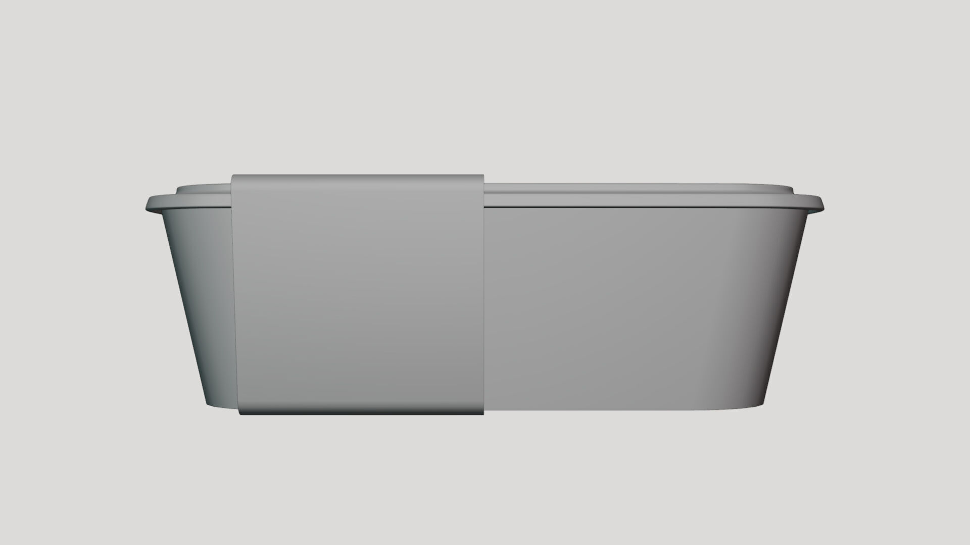 Basic Food Container - Geometry Only No Textures No Materials 3D model_2