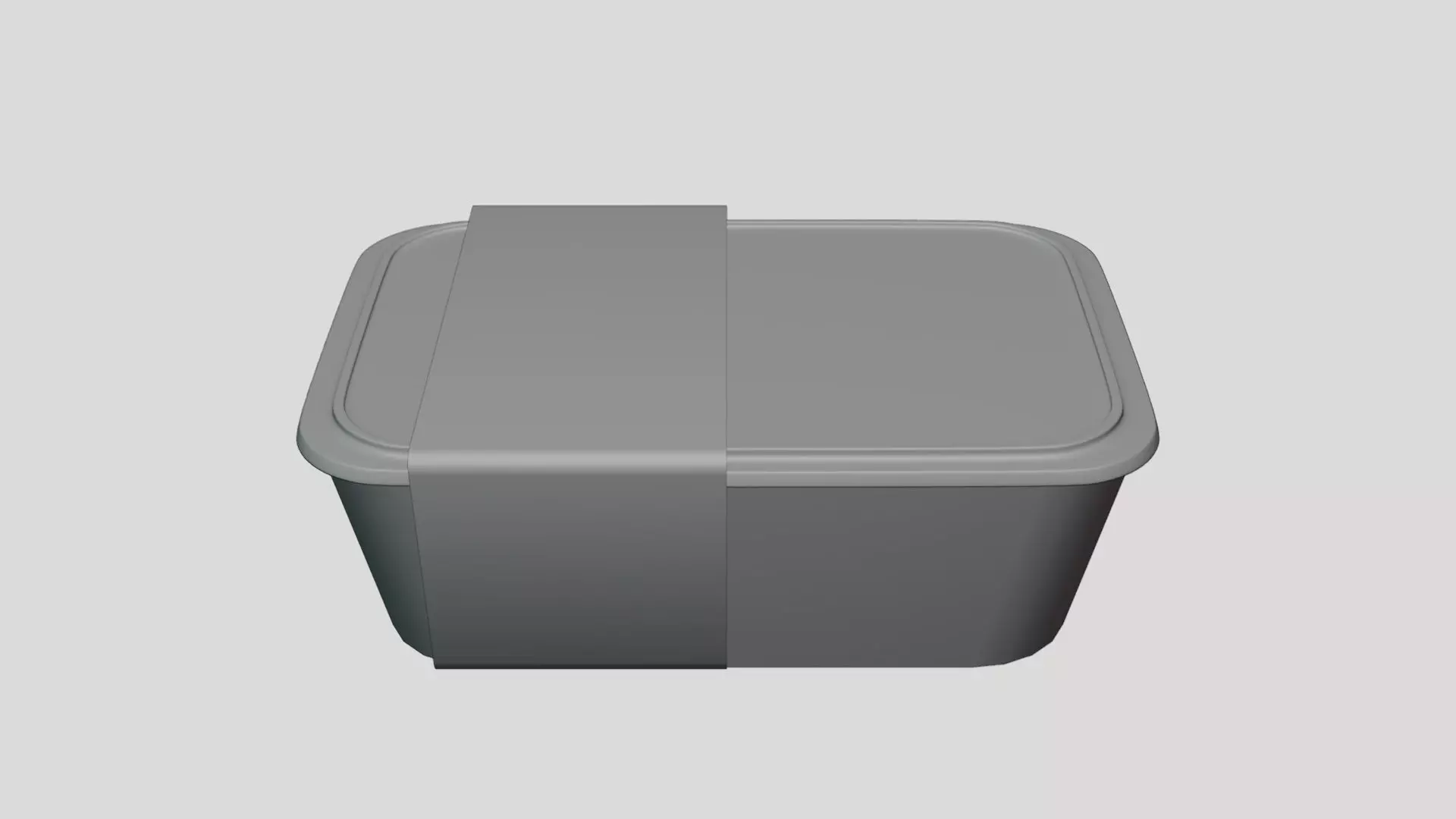 Basic Food Container - Geometry Only No Textures No Materials 3D model_0