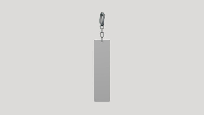 Basic Acrylic Keychain - Geometry Only No Textures No Materials 3D model