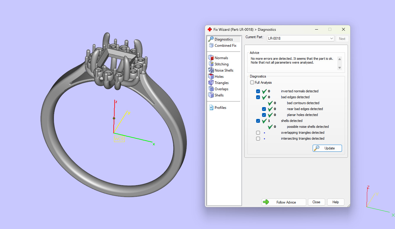 Princess Diamond Engagement Ring For Women 3D print model_16