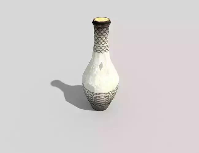 low poly water bowling ball bottle