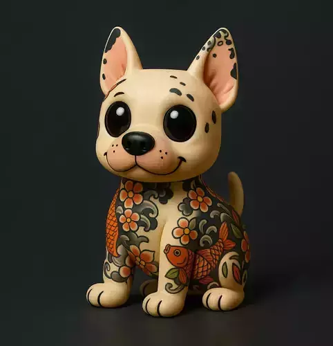 Dogo Koi Tattoo toy 3D print model
