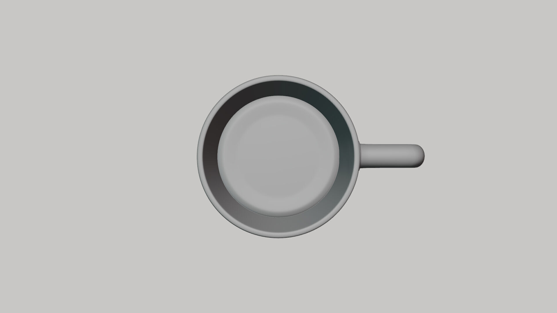Basic Cup Mug - Geometry Only No Textures No Materials 3D model_2