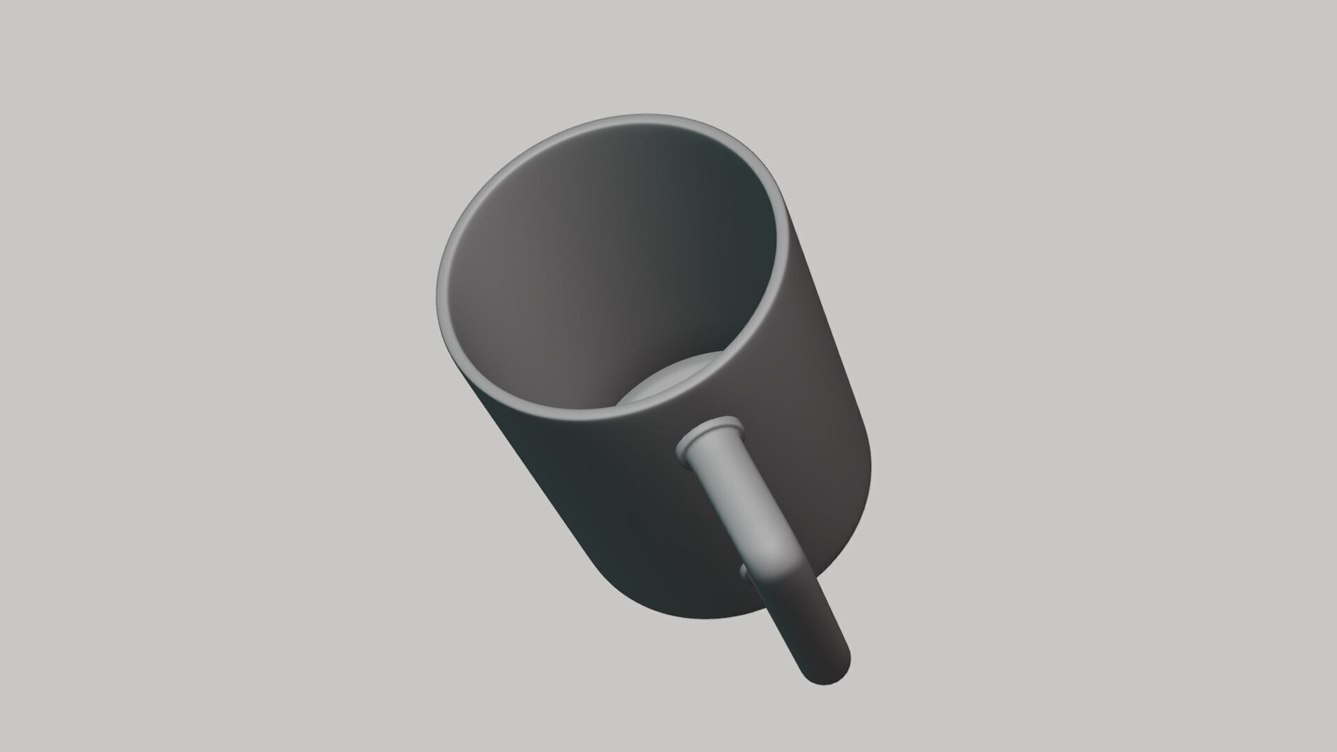 Basic Cup Mug - Geometry Only No Textures No Materials 3D model_4