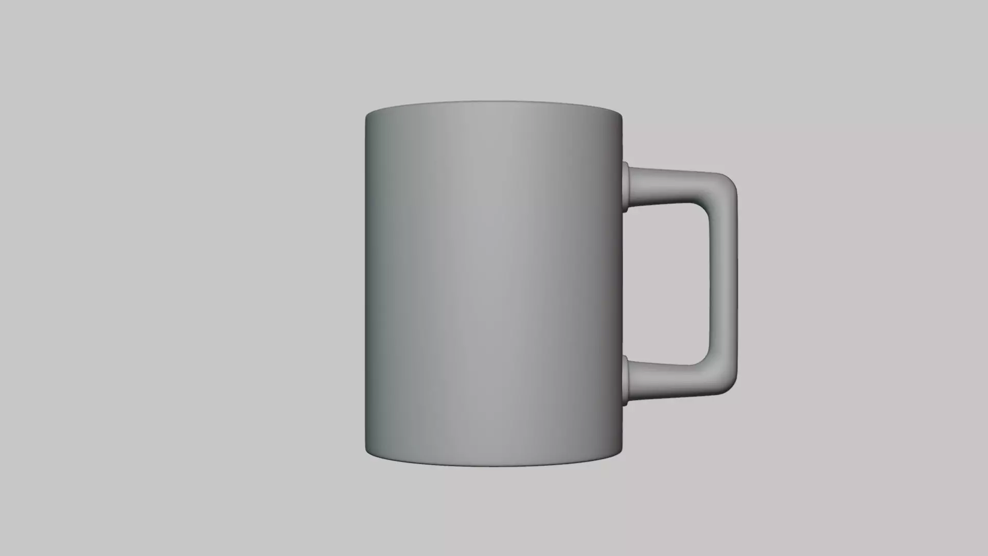 Basic Cup Mug - Geometry Only No Textures No Materials 3D model_0
