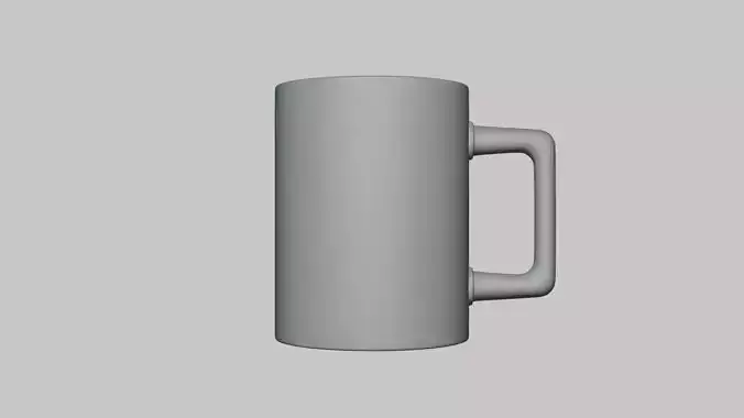 Basic Cup Mug - Geometry Only No Textures No Materials